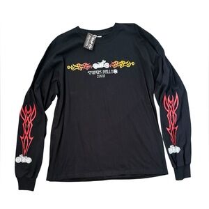 Sturgis 2008 Motorcycle Rally Black Gildan Crew Neck Shirt NWT